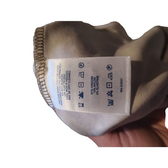 Land's End Ruffle Hem Shift Dress Leopard Print Tan Women's XS - Picture 2 of 5